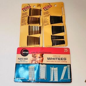 Vintage Advertising Bobby Pins 1970's Whitees Will Hold hairdresser salon retro
